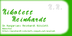 nikolett meinhardt business card